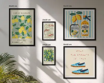 Gallerijwand met fruitige vintage inspiratie