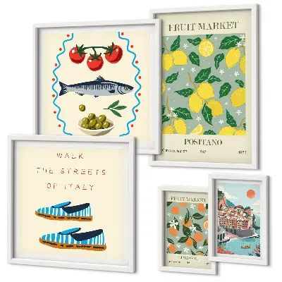 Wanddecoratie compositie Fruitcollectie uit Italië
