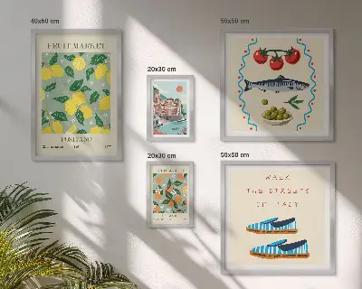 Wanddecoratie compositie Fruitcollectie uit Italië