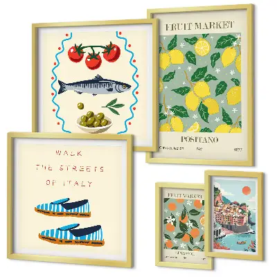 Wanddecoratie compositie Fruitcollectie uit Italië