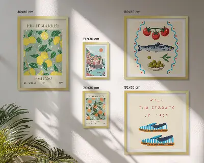 Wanddecoratie compositie Fruitcollectie uit Italië