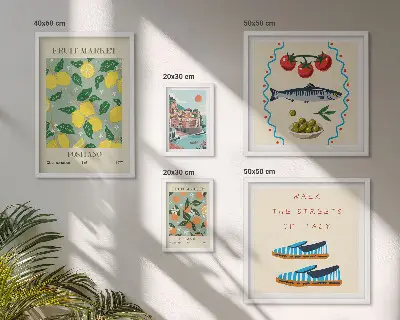 Wanddecoratie compositie Fruitcollectie uit Italië