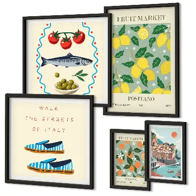 Wanddecoratie compositie Fruitcollectie uit Italië
