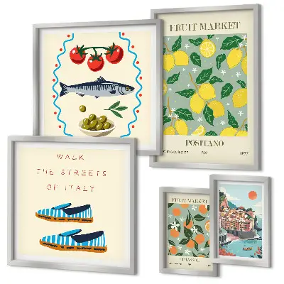 Wanddecoratie compositie Fruitcollectie uit Italië