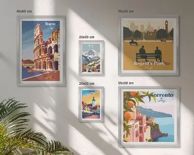 Gallery wall Landschappen van Europese steden
