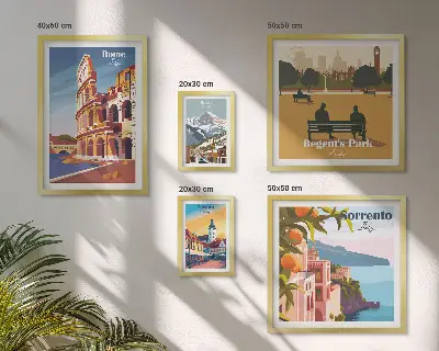 Gallery wall Landschappen van Europese steden