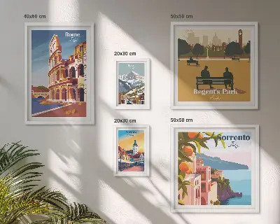 Gallery wall Landschappen van Europese steden