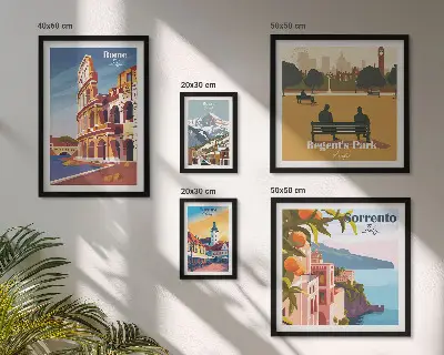 Gallery wall Landschappen van Europese steden