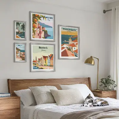 Gallery wall Europese stadsgezichten
