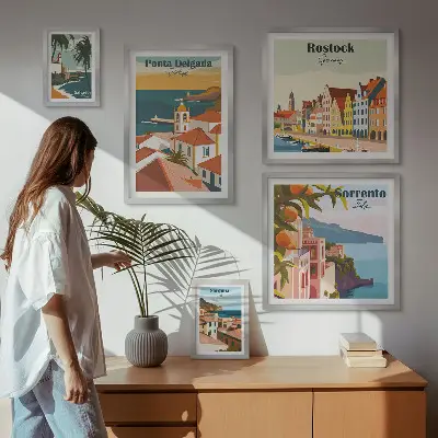 Gallery wall Europese stadsgezichten