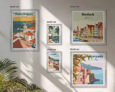 Gallery wall Europese stadsgezichten