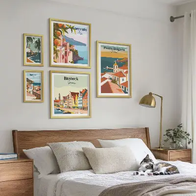 Gallery wall Europese stadsgezichten