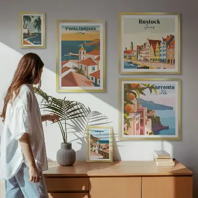 Gallery wall Europese stadsgezichten