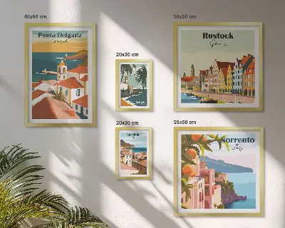 Gallery wall Europese stadsgezichten