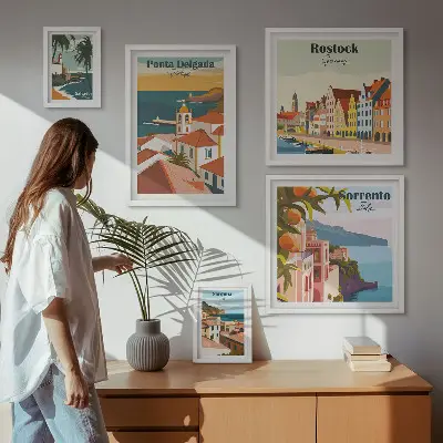 Gallery wall Europese stadsgezichten