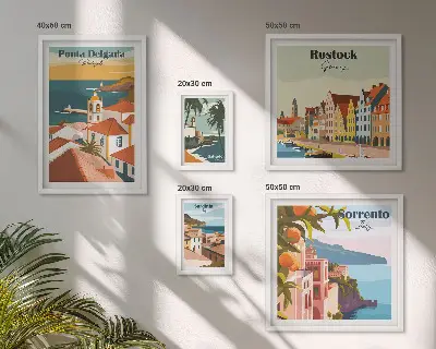 Gallery wall Europese stadsgezichten