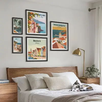 Gallery wall Europese stadsgezichten