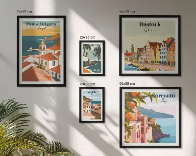 Gallery wall Europese stadsgezichten