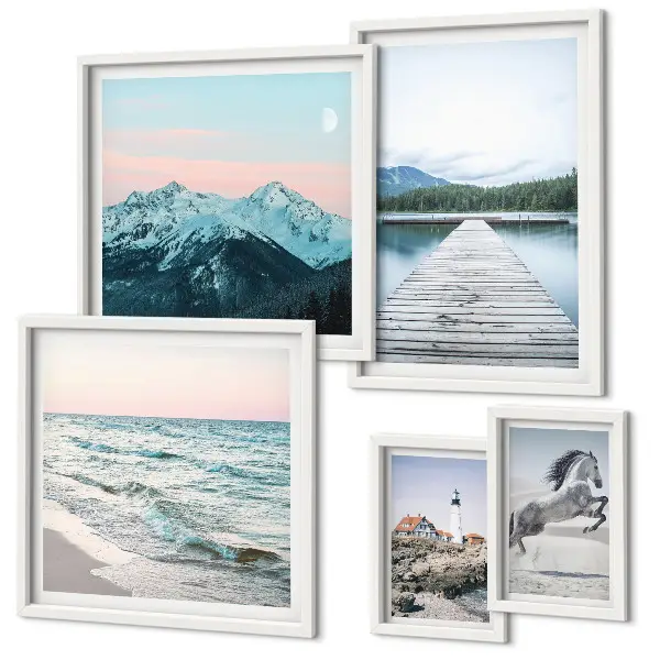 Gallery wall met natuurlandschappen