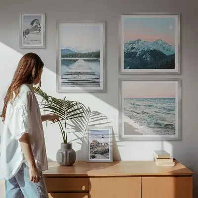 Gallery wall met natuurlandschappen