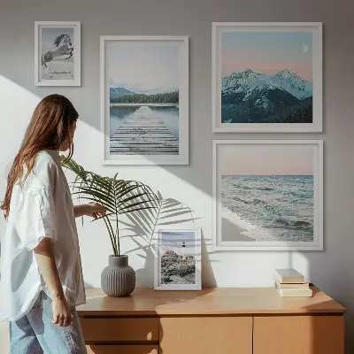 Gallery wall met natuurlandschappen