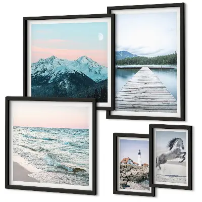 Gallery wall met natuurlandschappen