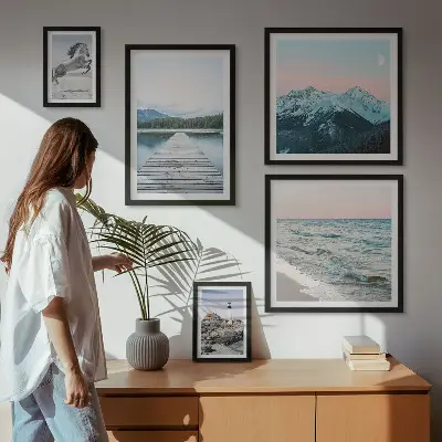 Gallery wall met natuurlandschappen