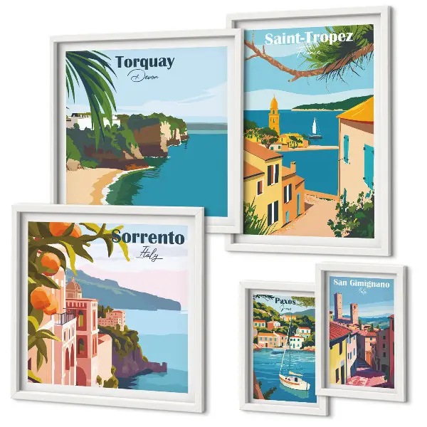 Gallery wall Landschappen van Europese steden