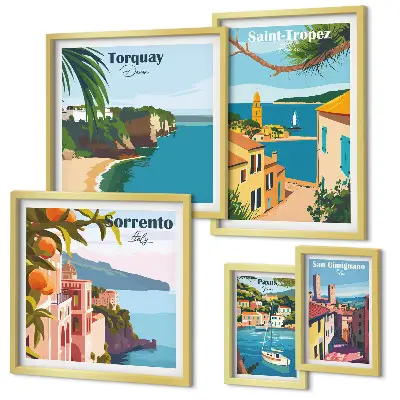 Gallery wall Landschappen van Europese steden