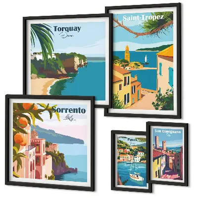 Gallery wall Landschappen van Europese steden