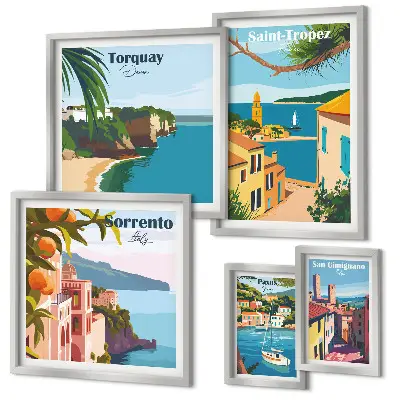 Gallery wall Landschappen van Europese steden