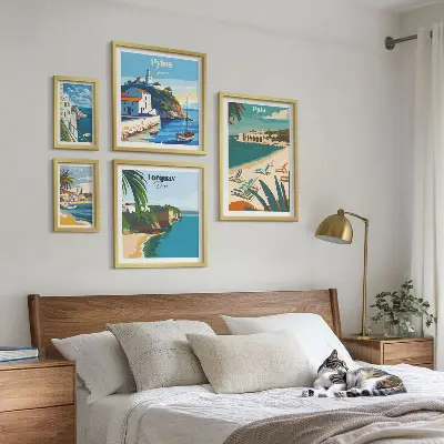 Kustlandschappen van Europa wanddecoratie compositie