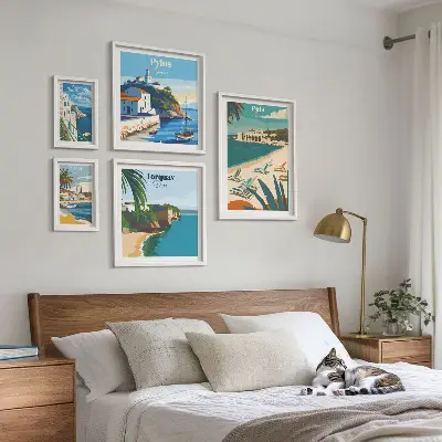 Kustlandschappen van Europa wanddecoratie compositie