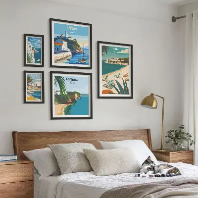 Kustlandschappen van Europa wanddecoratie compositie