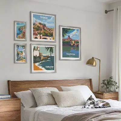 Wanddecoratie Uitzichten op Europese steden compositie