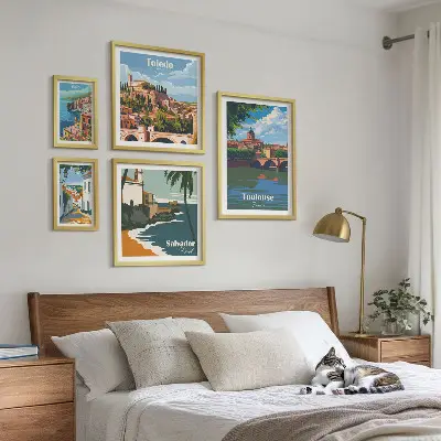 Wanddecoratie Uitzichten op Europese steden compositie