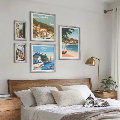 Gallery wall Landschappen van kuststeden