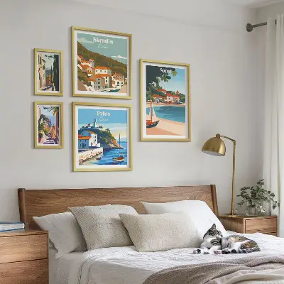 Gallery wall Landschappen van kuststeden