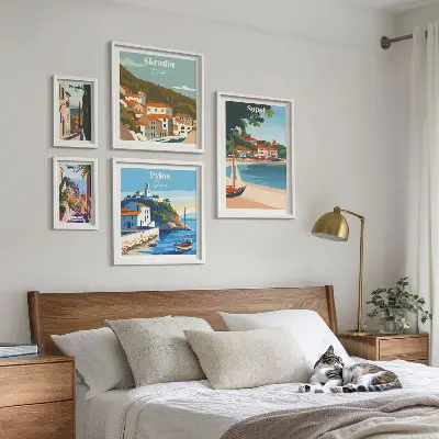 Gallery wall Landschappen van kuststeden