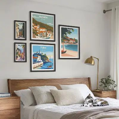 Gallery wall Landschappen van kuststeden