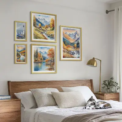 Wanddecoratie compositie Bergrivieren vuurtoren