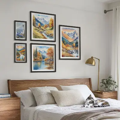 Wanddecoratie compositie Bergrivieren vuurtoren
