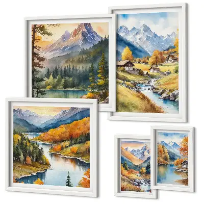 Gallery wall Berglandschappen van het rivierdal