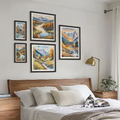 Gallery wall Herfstlandschappen in de bergen