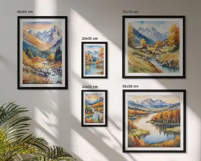 Gallery wall Herfstlandschappen in de bergen