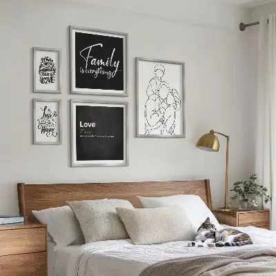 Wanddecoratie compositie Familiewaarden van liefde en verbondenheid