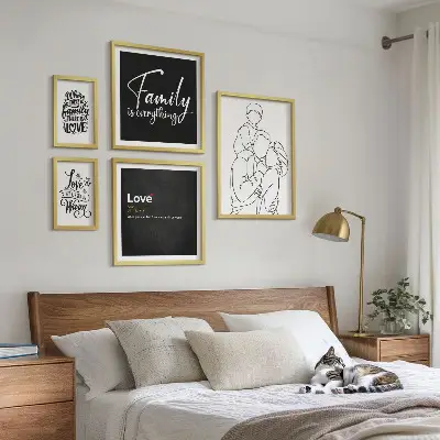 Wanddecoratie compositie Familiewaarden van liefde en verbondenheid