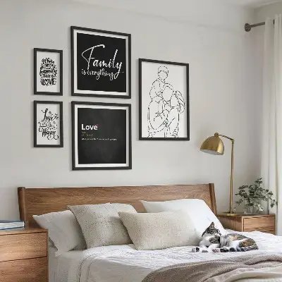 Wanddecoratie compositie Familiewaarden van liefde en verbondenheid