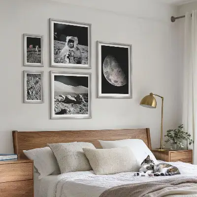 Maanlandschappen van astronauten galerijmuur