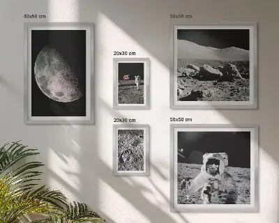 Maanlandschappen van astronauten galerijmuur